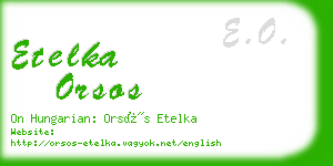 etelka orsos business card