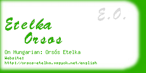 etelka orsos business card